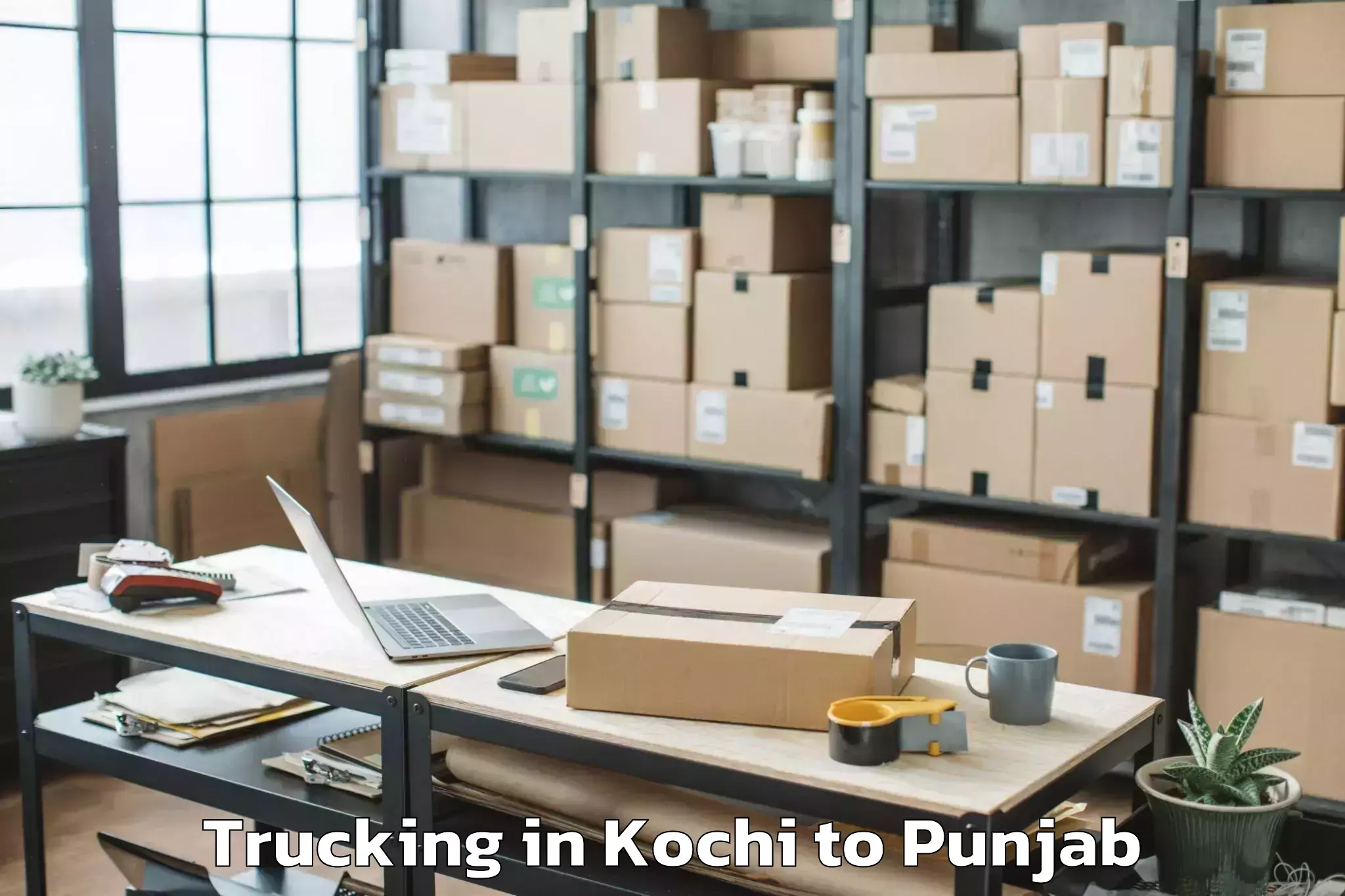 Professional Kochi to Firozpur Trucking